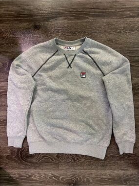 FILA Womens Gray Crewneck Sweatshirt